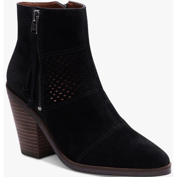 Lucky Brand Ramses Black Suede Ankle Boots - Picture 2 of 11